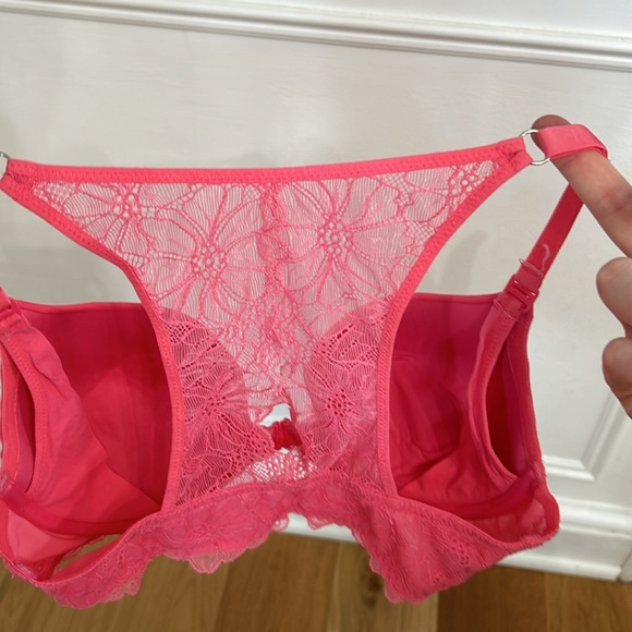 Jessica Simpson Nursing Bra Pink Lace Racer Back - Picture 4 of 6
